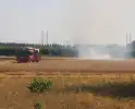 Flinke brand in graanveld