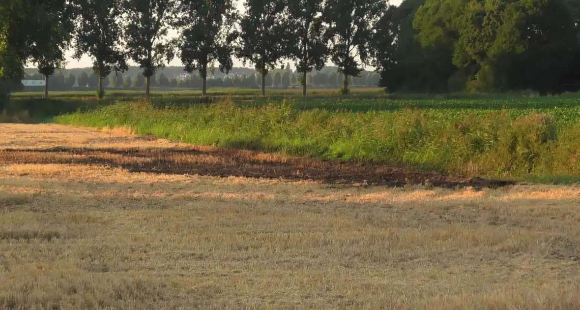 Brand op stoppelveld snel onder controle - Foto 4