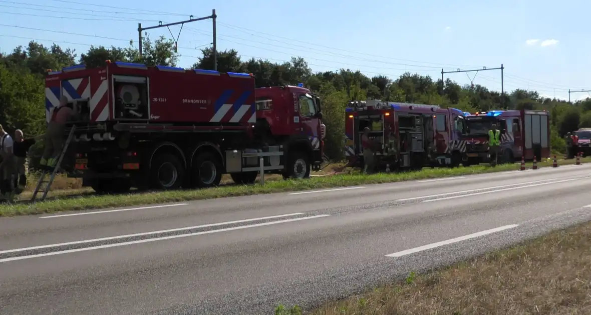 Geen treinverkeer vanwege brand langs spoorlijn - Foto 8