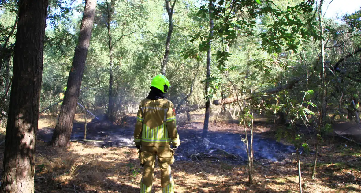 Politiehelikopter ontdekt beginnende bosbrand - Foto 2