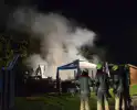 Stacaravan volledig uitgebrand op camping