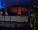 Explosie bij brand op jacht