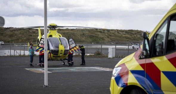 Traumahelikopter landt op circuit - Afbeelding 1