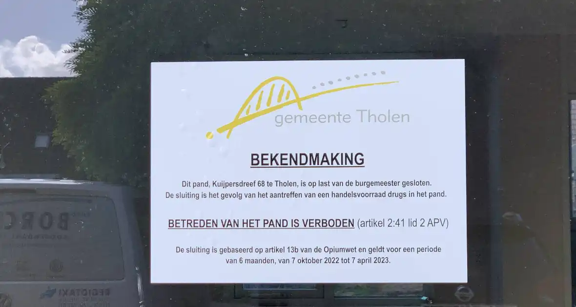 Burgemeester sluit woning half jaar vanwege drugsvondst - Foto 1