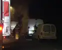 Bestelbus beschadigd na brand