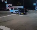 Schade na aanrijding tussen drie voertuigen
