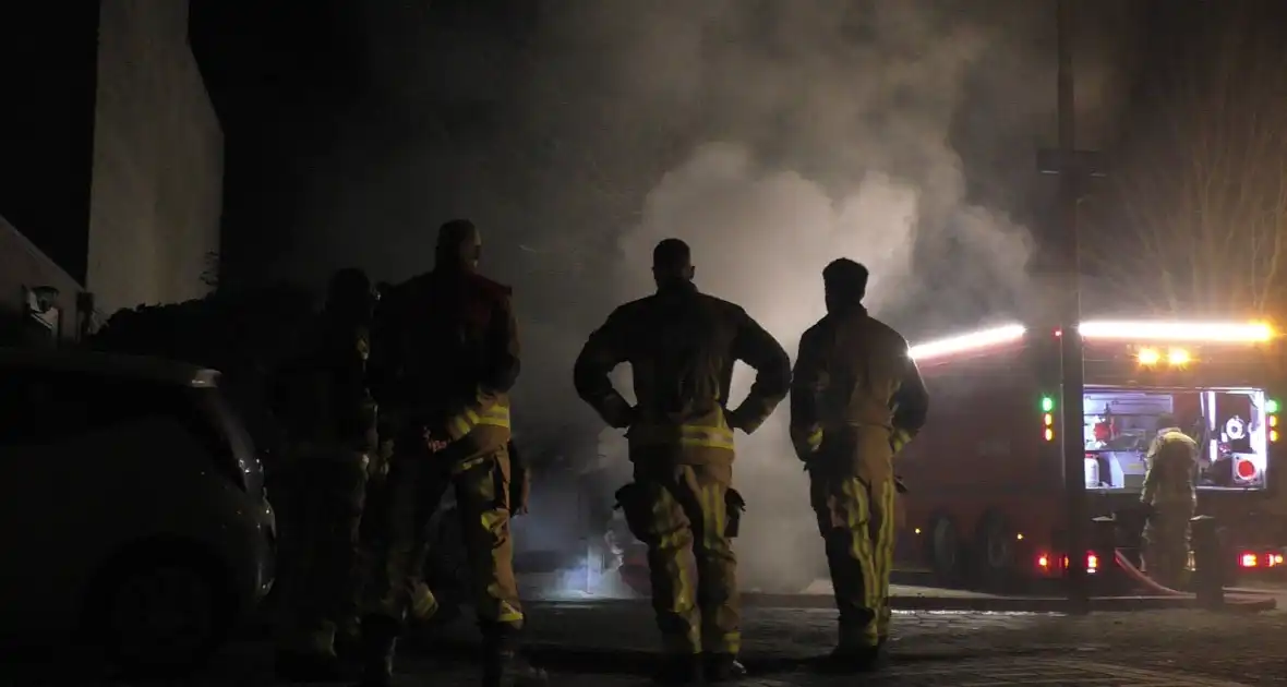 Veel rookontwikkeling bij brand in container