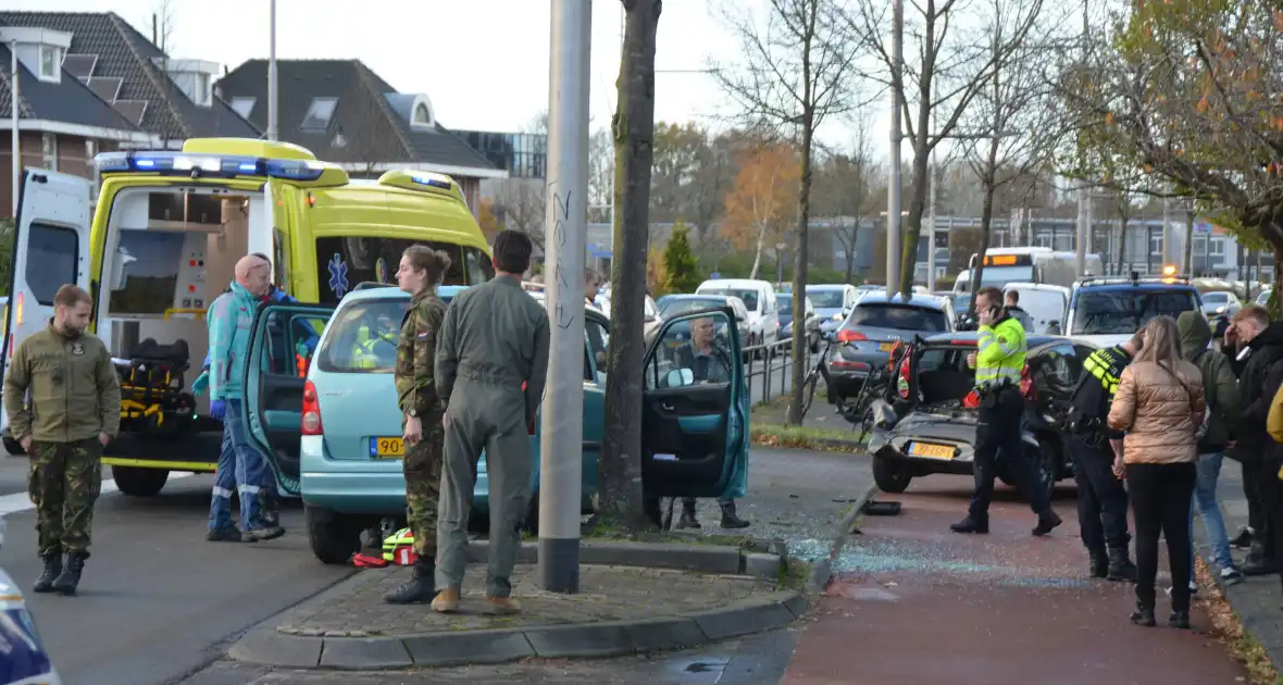 Veel schade bij kop-staart aanrijding