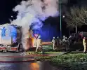 Flinke rookontwikkeling bij brand in tankwagen