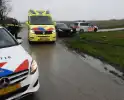 Flinke schade en voertuig te water na aanrijding