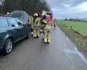 Harde knal zorgt voor brand in auto