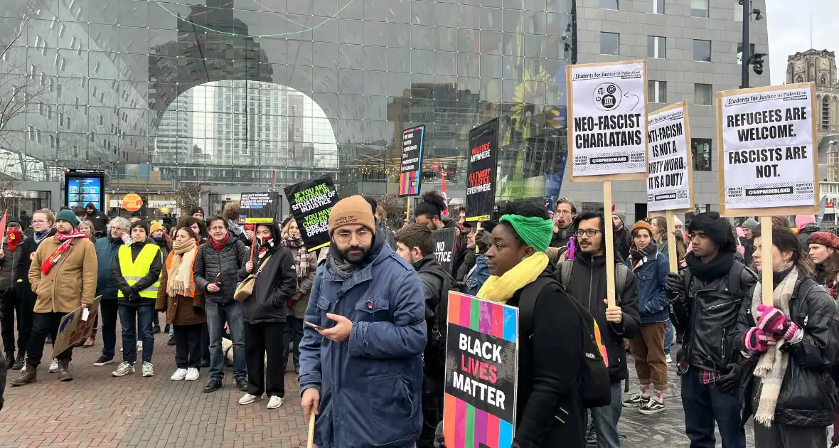 Demonstratie tegen racisme en fascisme
