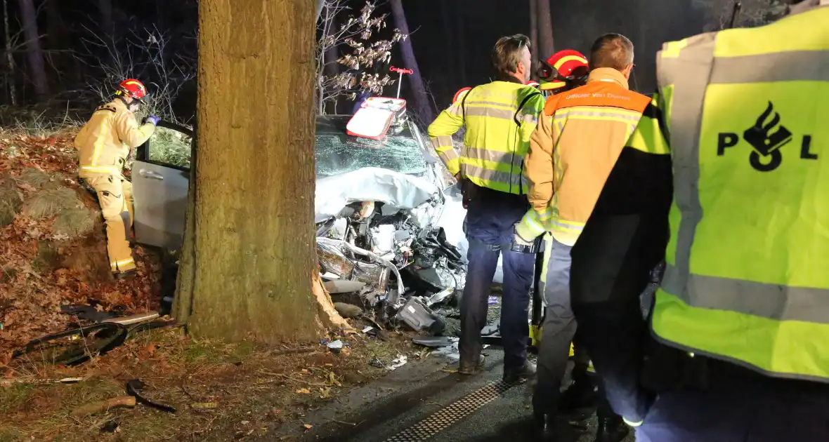 Gewonde en flinke schade na botsing tegen boom - Foto 7