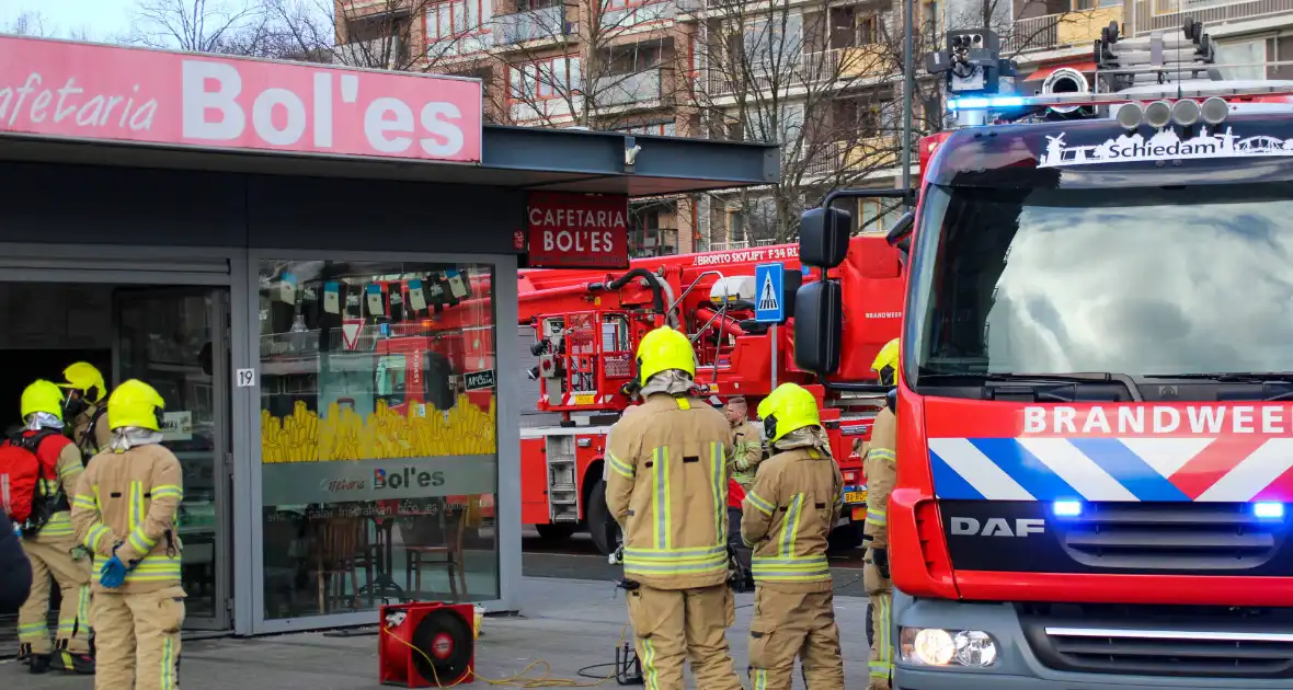 Keukenbrand in cafetaria snel onder controle