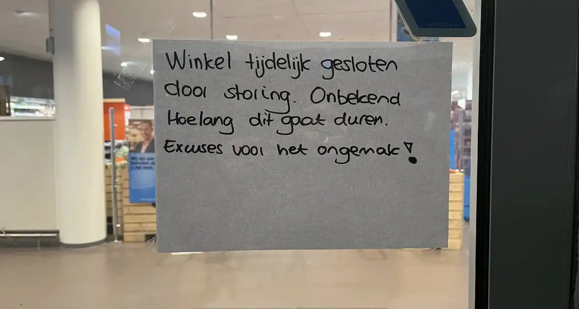 Supermarkt moet deuren sluiten wegens storing - Foto 3