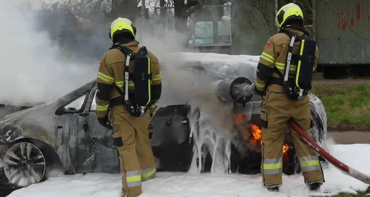 Auto vat vlam na frontale botsing tegen boom - Foto 11