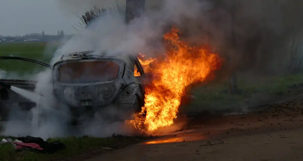 Auto vat vlam na frontale botsing tegen boom - Foto 16