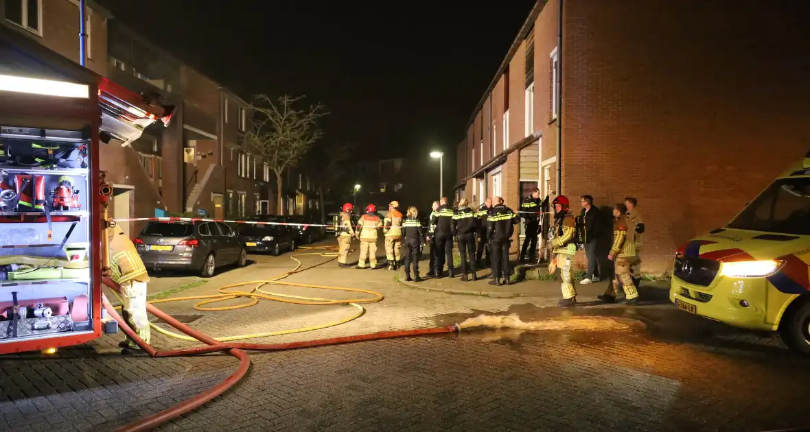 Brand in woning na explosie