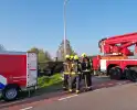 Brand in rietenkap van woning