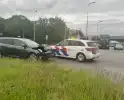 Auto zwaar beschadigd door aanrijding