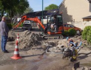 Lage waterdruk door gesprongen waterleiding