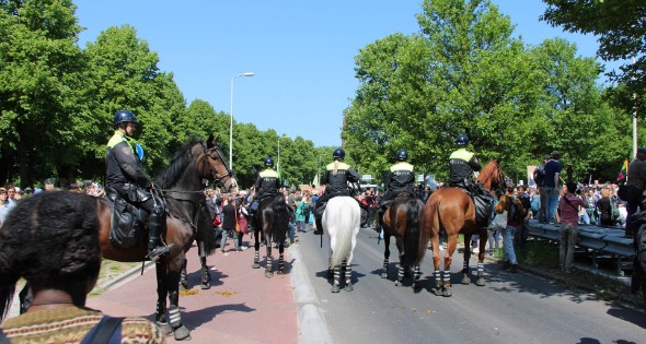 Politie masaal aanwezig bij demonstratie