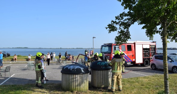 Container in brand door BBQ - Afbeelding 3