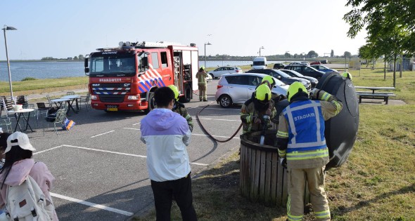 Container in brand door BBQ - Afbeelding 8