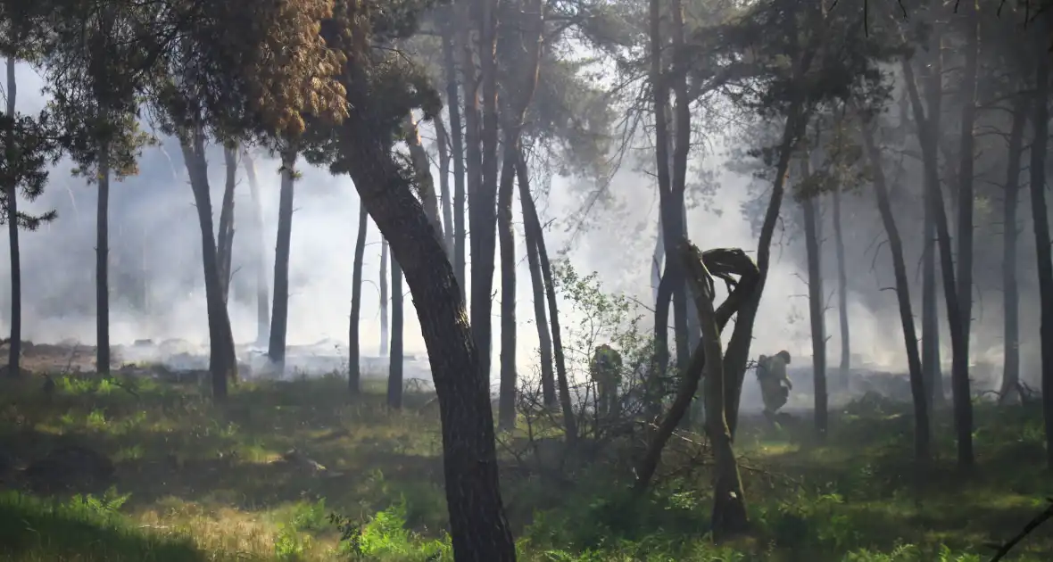 Brandweer rijdt zich vast bij natuurbrand - Foto 1