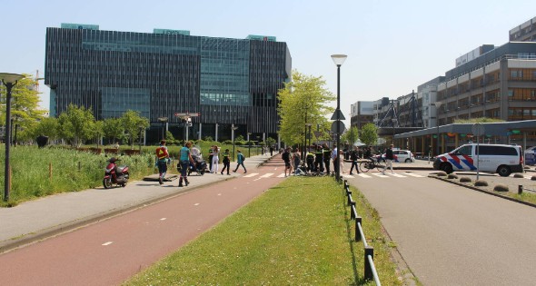 Fietser en scooter betrokken bij ongeval op fietspad