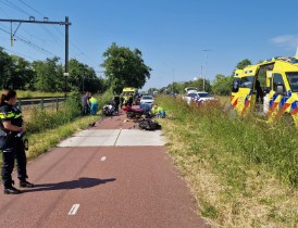 Motoragent betrokken geraakt bij een ongeluk