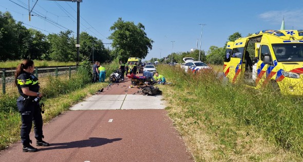 Motoragent betrokken geraakt bij een ongeluk