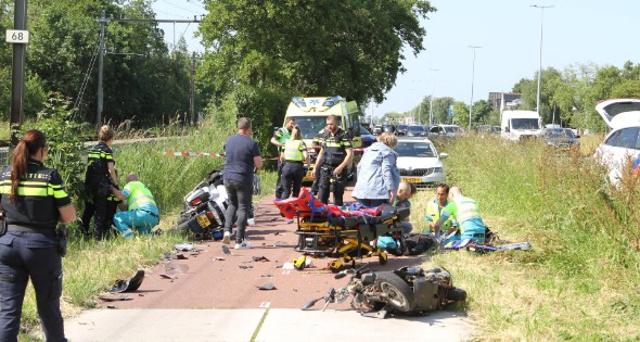 Motoragent betrokken geraakt bij een ongeluk