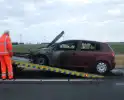 Personenauto uitgebrand op snelweg