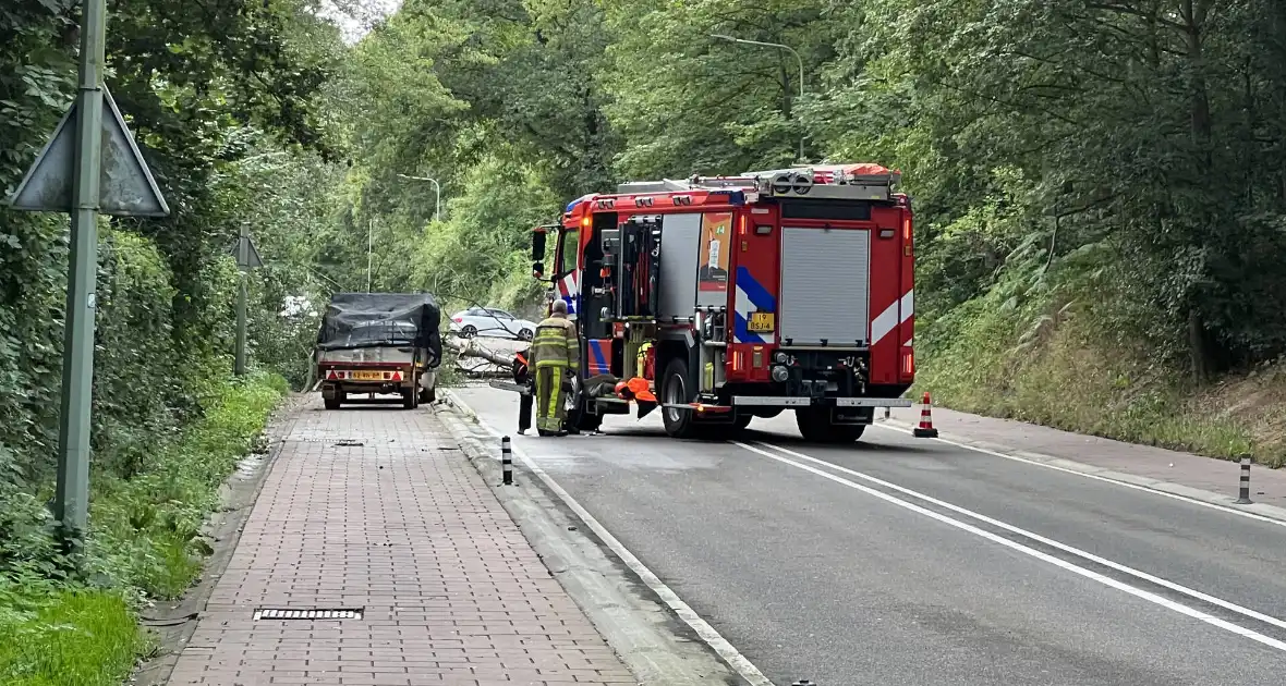 Omgevallen boom blokkeert de weg - Foto 2