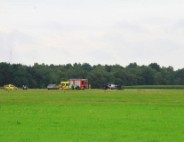 Vliegtuig in brand na crash bij luchthaven