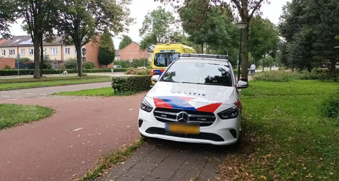 Twee fietser in botsing op fietspad