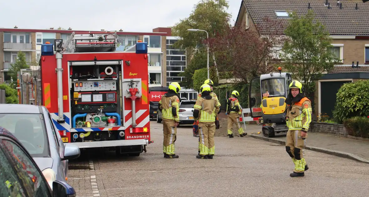 Gaslekkage door werkzaamheden aan straat