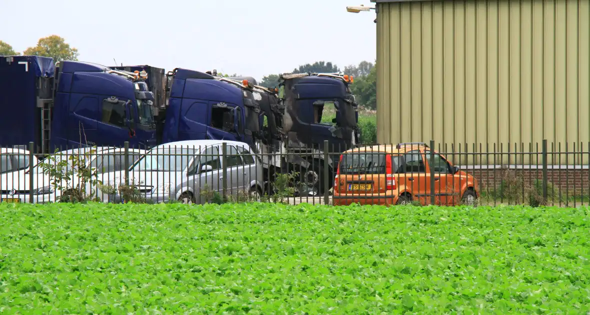 Meerdere vrachtwagens beschadigd door brand - Foto 4