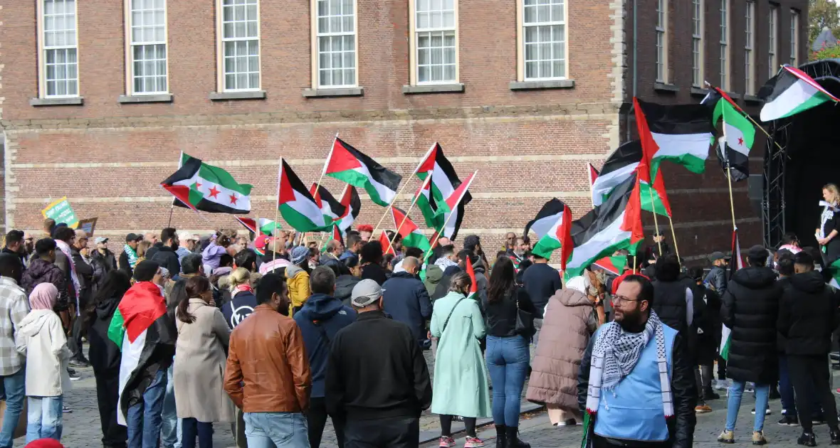 Pro Palestina demonstratie trekt veel mensen - Foto 13