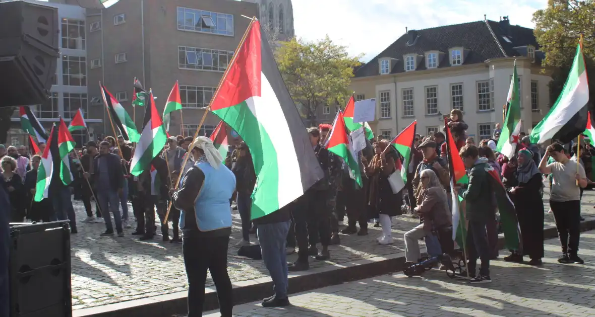 Pro Palestina demonstratie trekt veel mensen - Foto 7