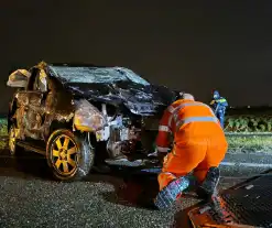 Bestuurder gevlucht na eenzijdig ongeval