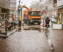 Winkelstraat afgesloten door waterleidingbreuk