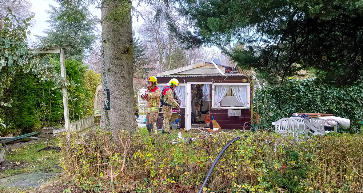 Brand in tuinhuis op volkstuincomplex