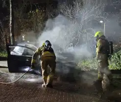 Voertuig beschadigd bij brand