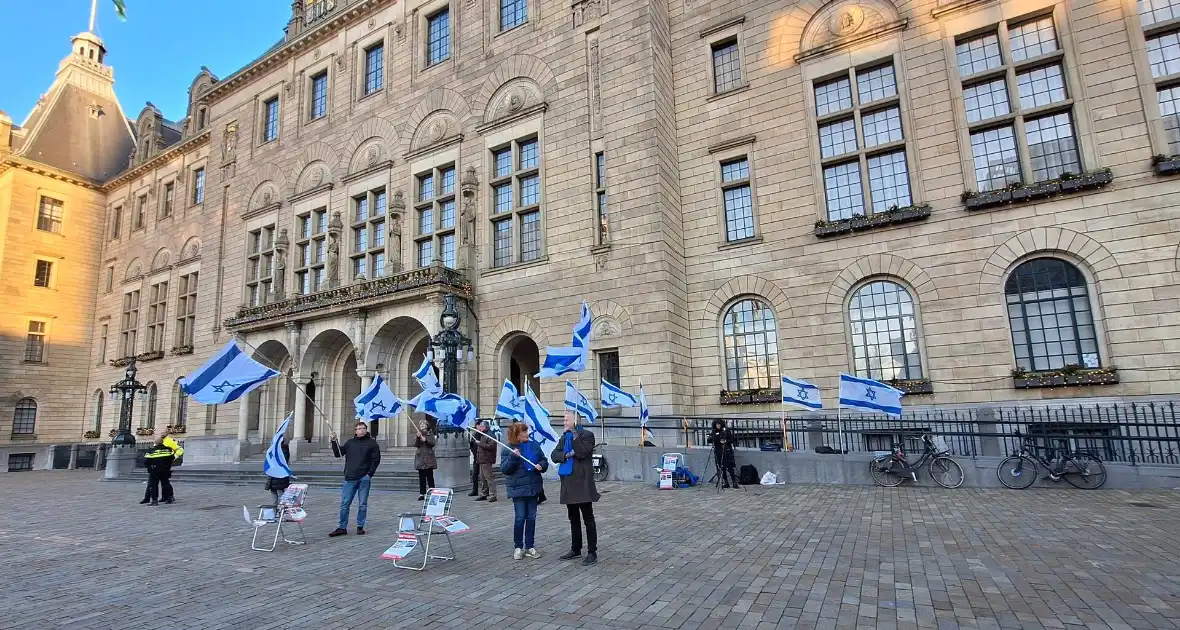 Pro Israel demonstratie voor stadhuis