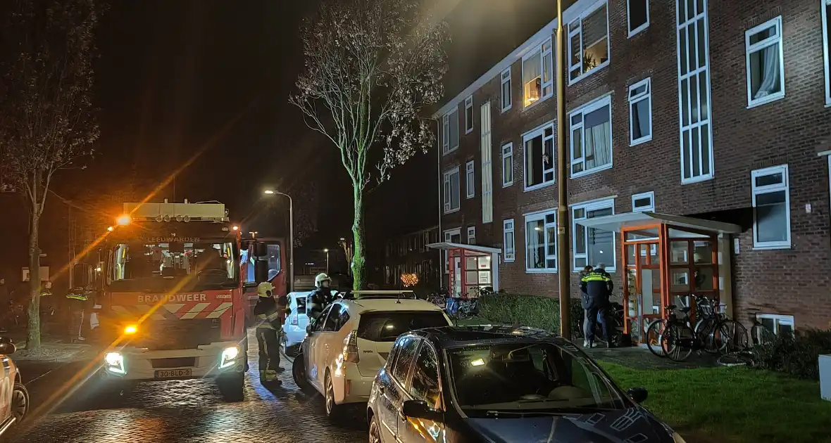 Bewoner aangehouden na brandmelding