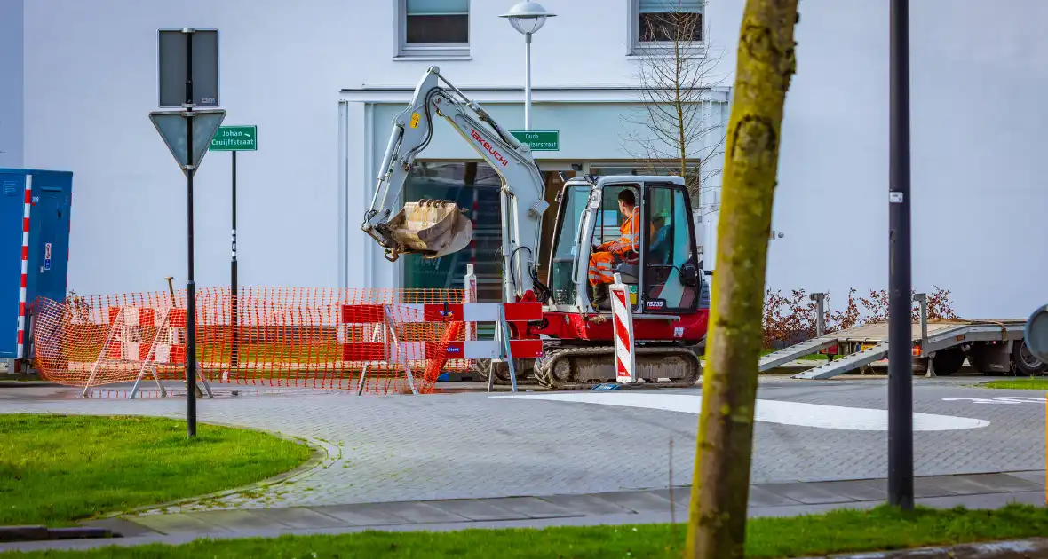 Waterleidingbreuk nabij 'Urban Villa' zorgt even voor minder drinkwater