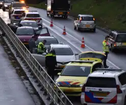 Kettingbotsing met vier voertuigen