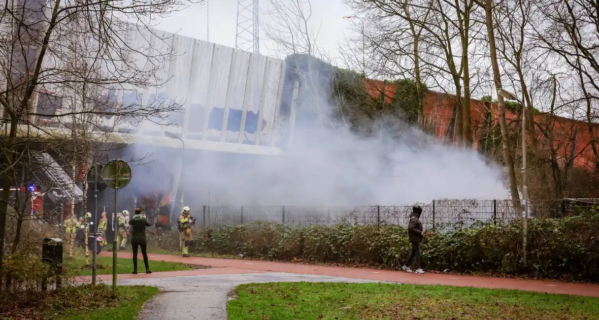 Schuur in volkstuin afgebrand - Foto 1